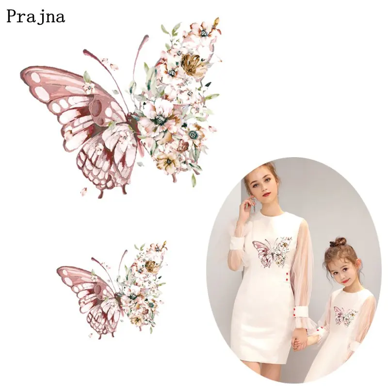 Prajna 2 шт. цветок бабочка Утюг на теплопередаче мультфильм Единорог Совы девушки