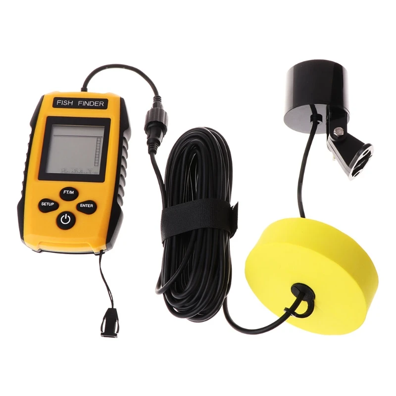 

Fish Finder Sonar Sensor 200KHz Wired 0.7-100m Depth Sounder Alarm LCD Portable Y4UB
