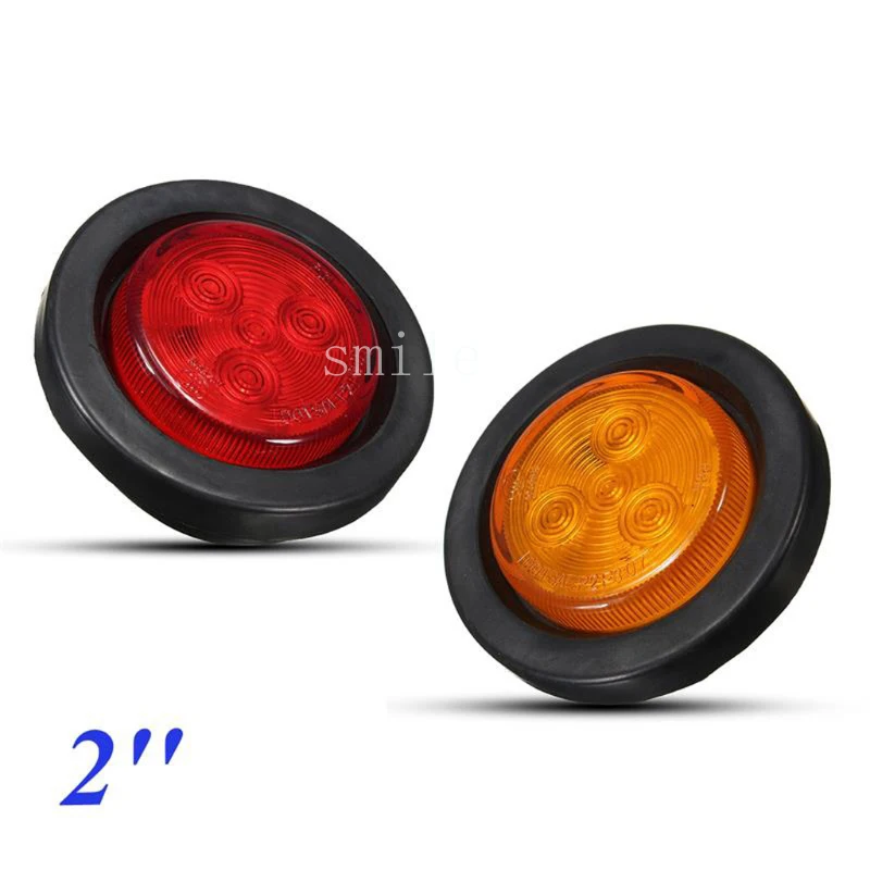 4LED грузовик с прицепом круглый боковые указатели поворота Габаритные светильник