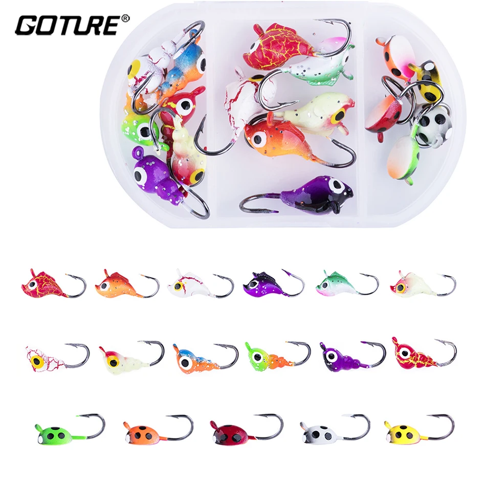 Набор зимних джиг Goture 17 шт./лот набор приманок для подледной рыбалки божья