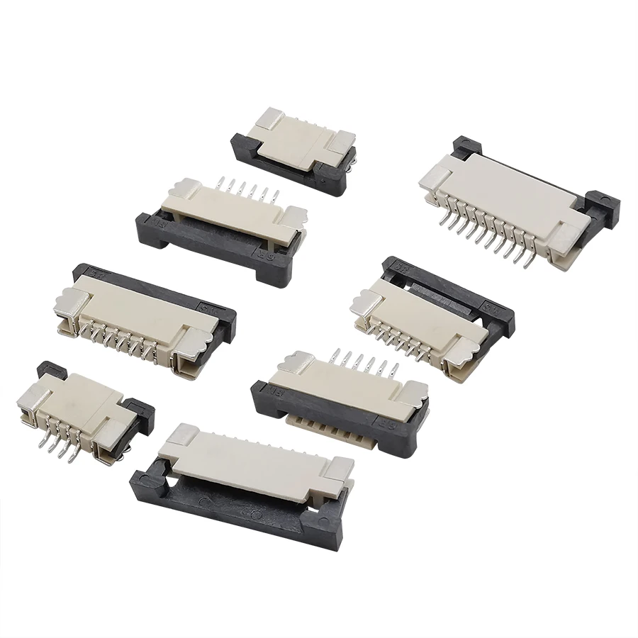 

20 шт. разъем FPC FFC 0,5 мм/1 мм Шаг под раскладушка Разъем плоский кабель адаптер PCB снизу Контакты Разъем