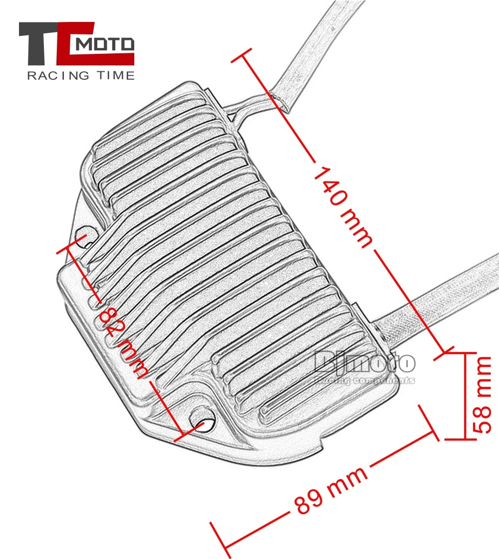 TCMOTO мотоцикл 12 в регулятор напряжения Выпрямитель тока для Harley Dyna 2006-2007 модели