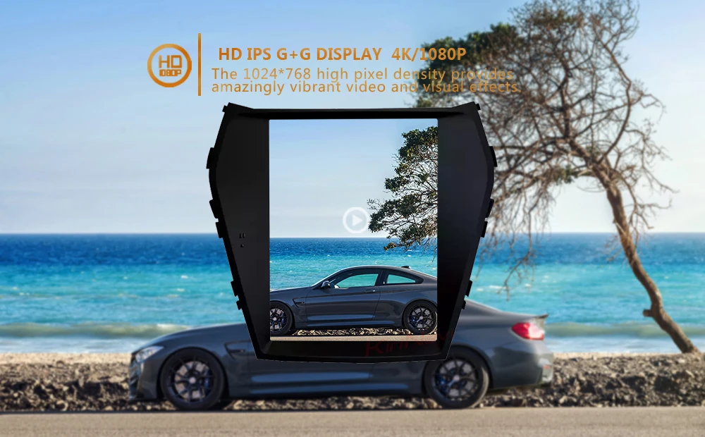 KiriNavi вертикальный экран Tesla стиль Android 8,1 автомобильный Радио Gps навигация для hyundai IX45 Santa Fe автомобильный Dvd мультимедийный плеер 4G