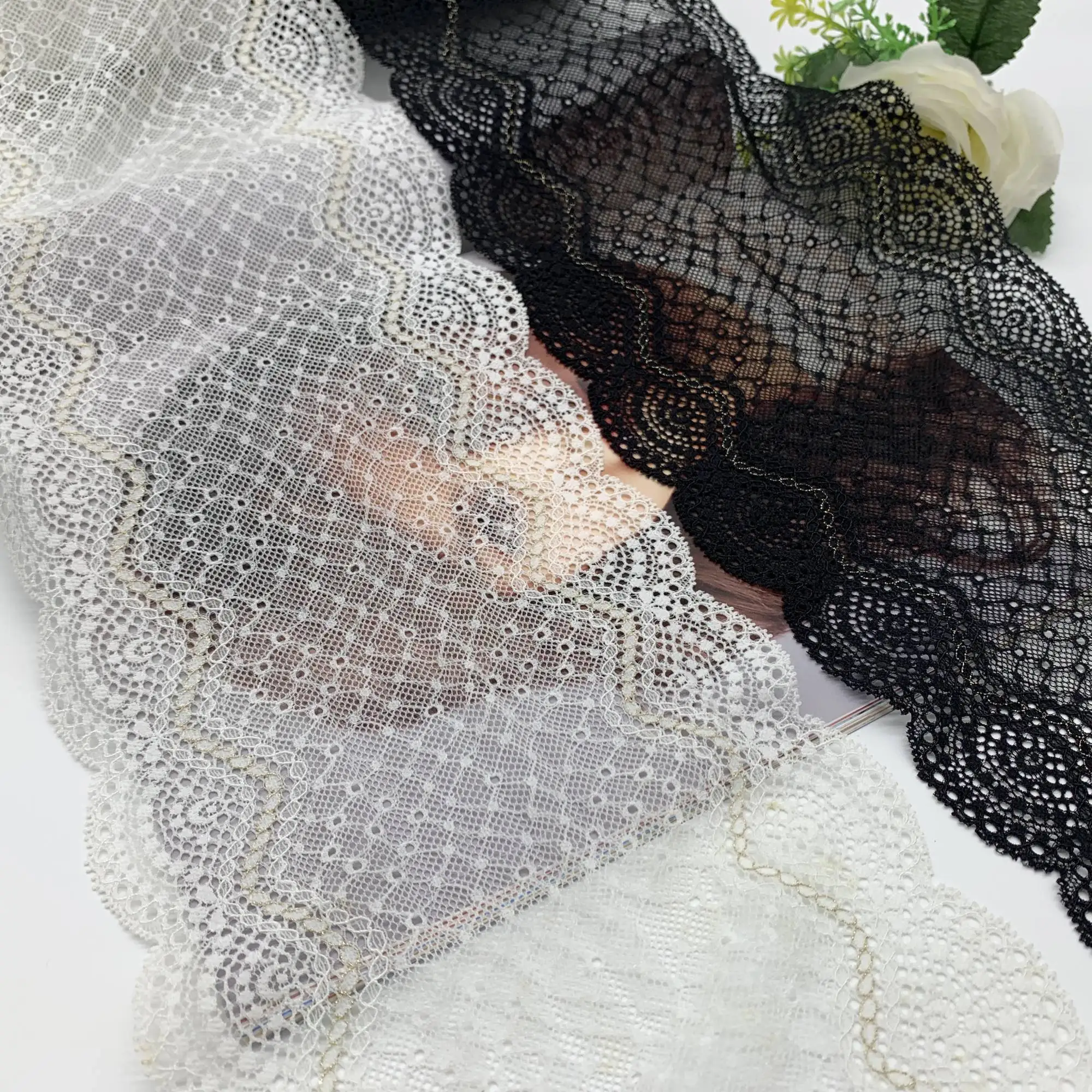 3 Ярд/партия эластичная кружевная ткань 18 см|Кружево| |