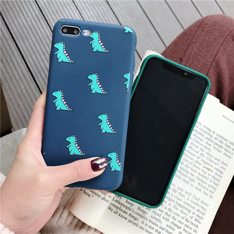 Чехол Ottwn с динозавром для iPhone 7, 6, 6 S, 8 Plus, 11 Pro, Max X, XR, XS Max, чехол для телефона, с сердечком, милый мультяшный Кот, мягкий ТПУ чехол на заднюю панель