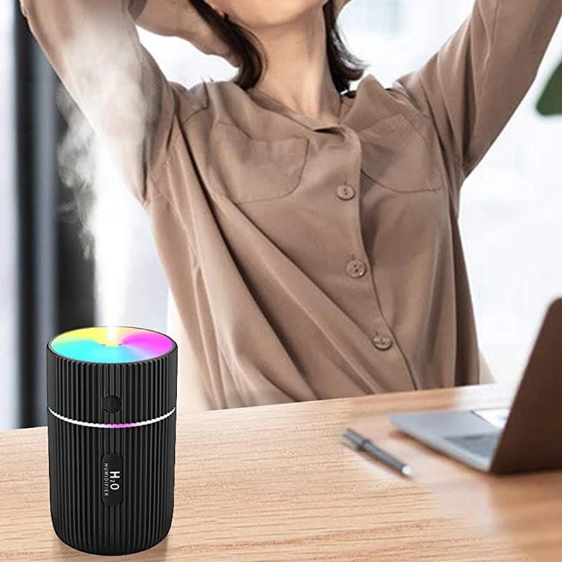

Mini Humidifier, Ultra Quiet USB Humidifier with 7-Color LED Night Light, Portable Humidifier