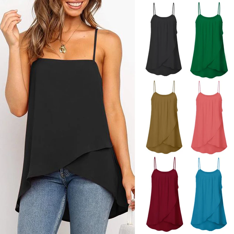 Женская пикантная Свободная шифоновая кофта летние новые модные однотонные