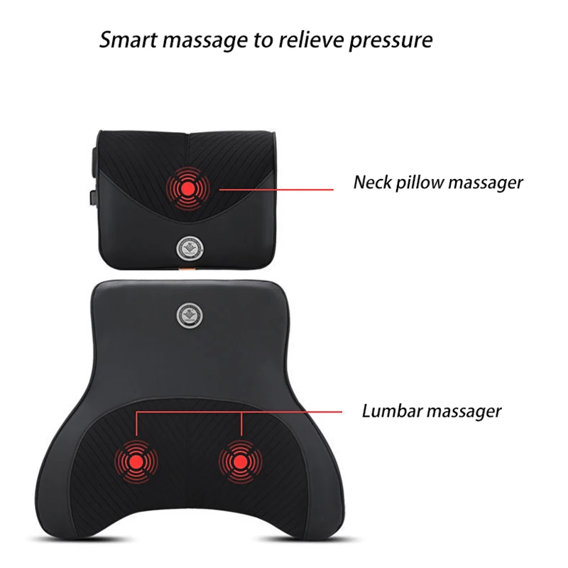 Автомобильная Массажная подушка на талию для шеи электрическая Подушка сиденья