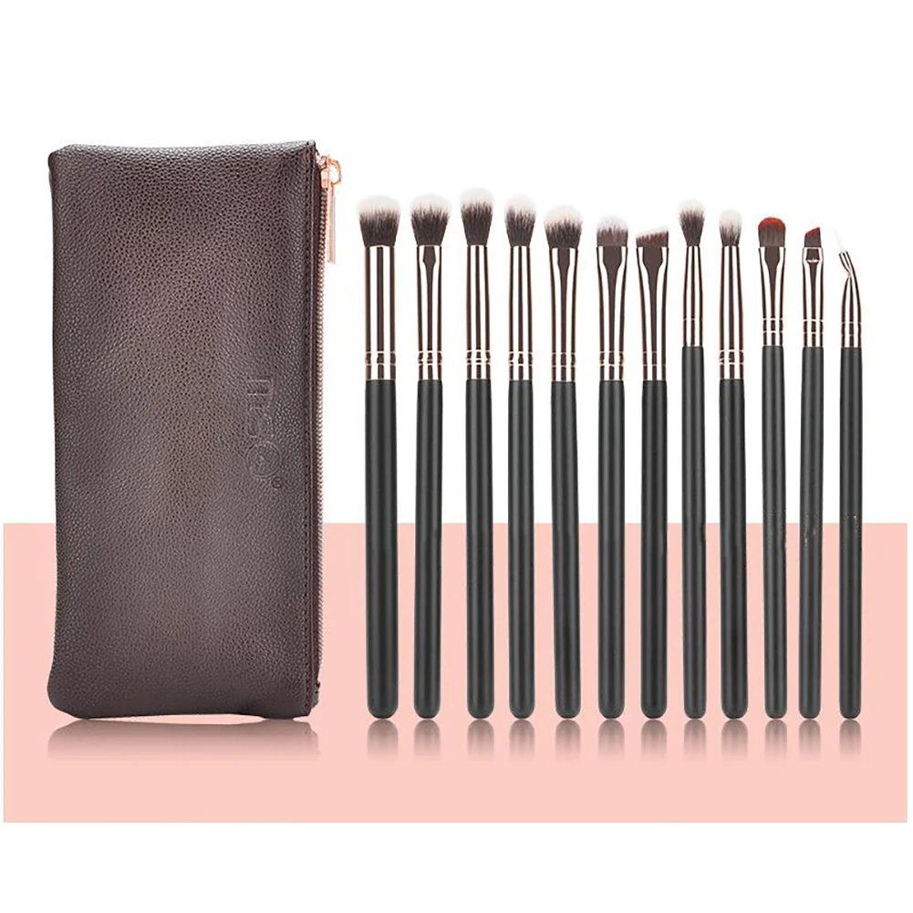 

12PCS/SET Rose Gold Makeup Brushes Set Synthetic Fiber Brushes Easy Blending Powder Blush Concealers Eye Shadows Brush Cosmetic