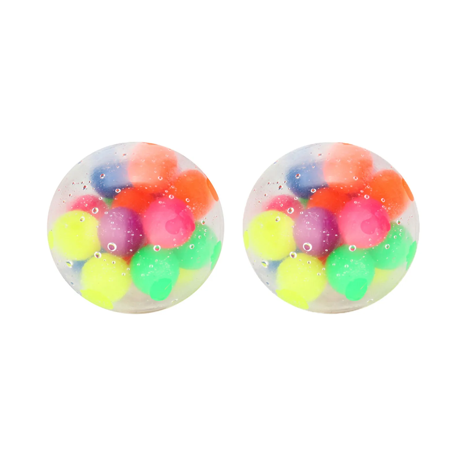

2PCS 60ML Color Sensory Toy Office Stress Ball Pressure Ball Stress Reliever Toy A must for adults and children to Decompression