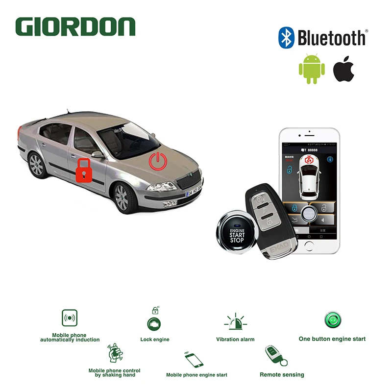 Универсальный БЕСКЛЮЧЕВОЙ вход PKE комфортная Система Android APP телефон