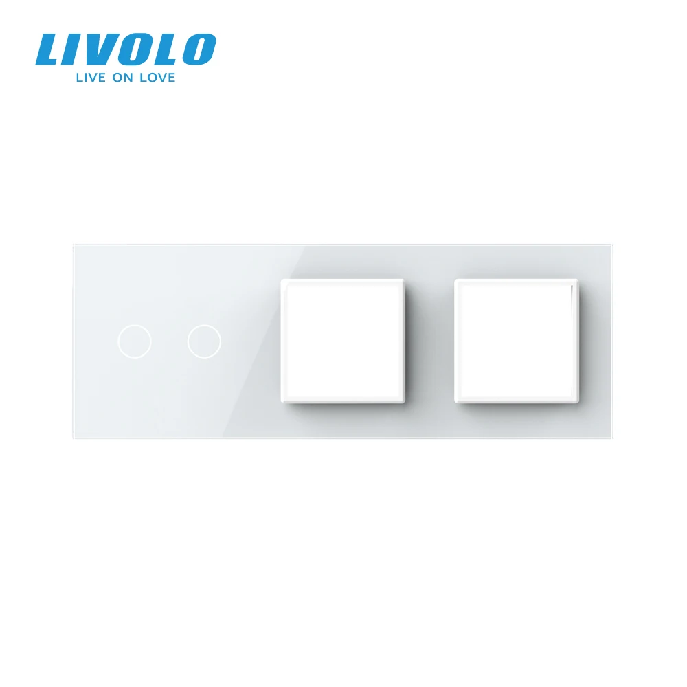 Стеклянная панель Livolo с белым жемчугом 222 мм * 80 стандарт ЕС|livolo eu standard|livolo white euglass