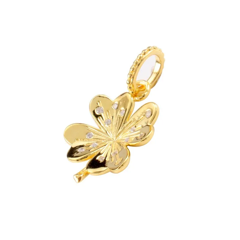 

Original 925 Sterling Silver Charm Creative Lucky Clover Pendant Fit Pandora Women Bracelet & Necklace Diy Jewelry