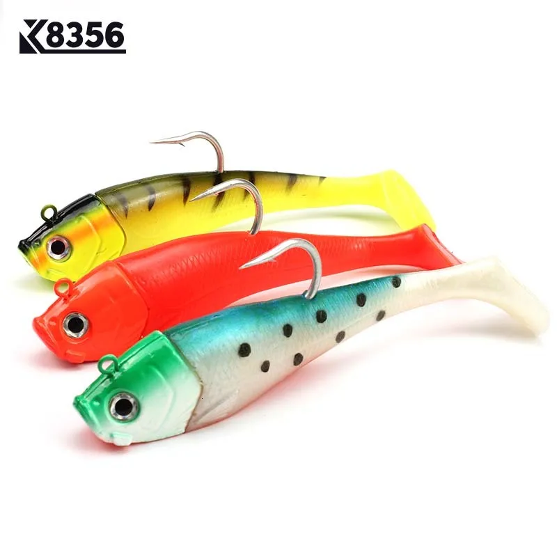 K8356 3D Рыбная приманка для рыбалки с глазками со свинцовым большие мягкие приманки