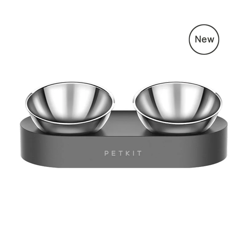 

New PETKIT Stainless steel Double Feeder bowls FRESH Nano 15 degree adjustable pet Cat Food Bowl Water Cup for pets feeding