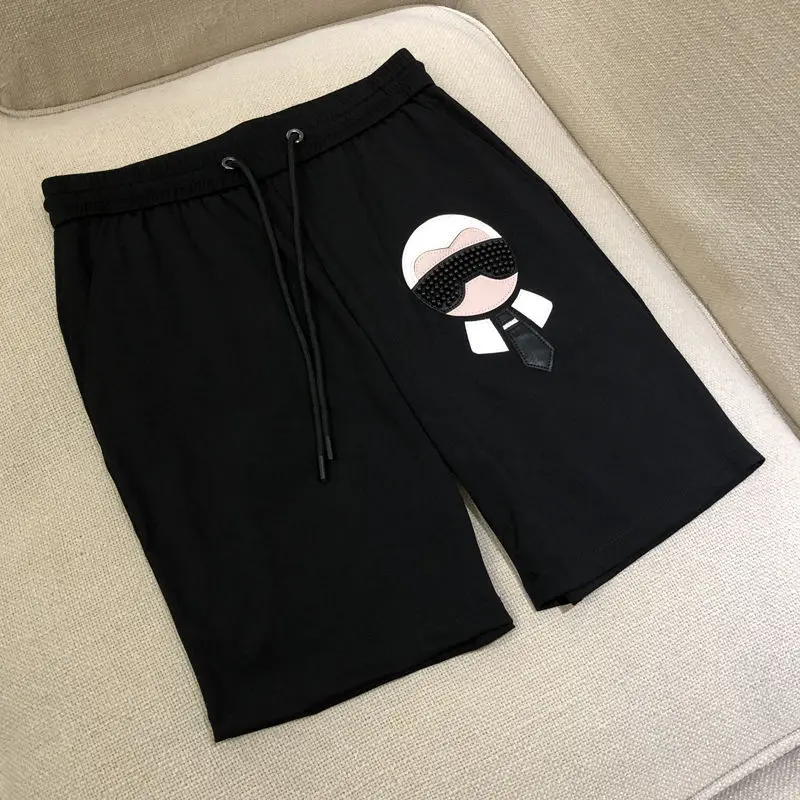 

Summer 2021 Designer Luxury Ice Silk Men Shorts Thin Sports Cropped Loose Straight Leg Casual Beach Pants