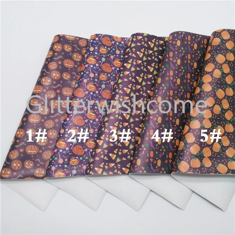 Glitterwishcome 21x29 см искусственная ткань размера A4 для Хэллоуина листы из
