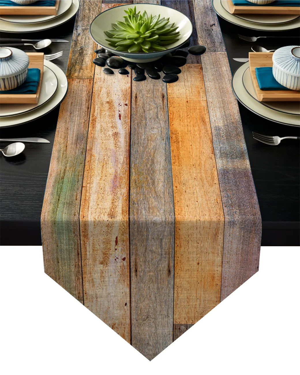 Современная винтажная скатерть с деревянной текстурой креативная настольная