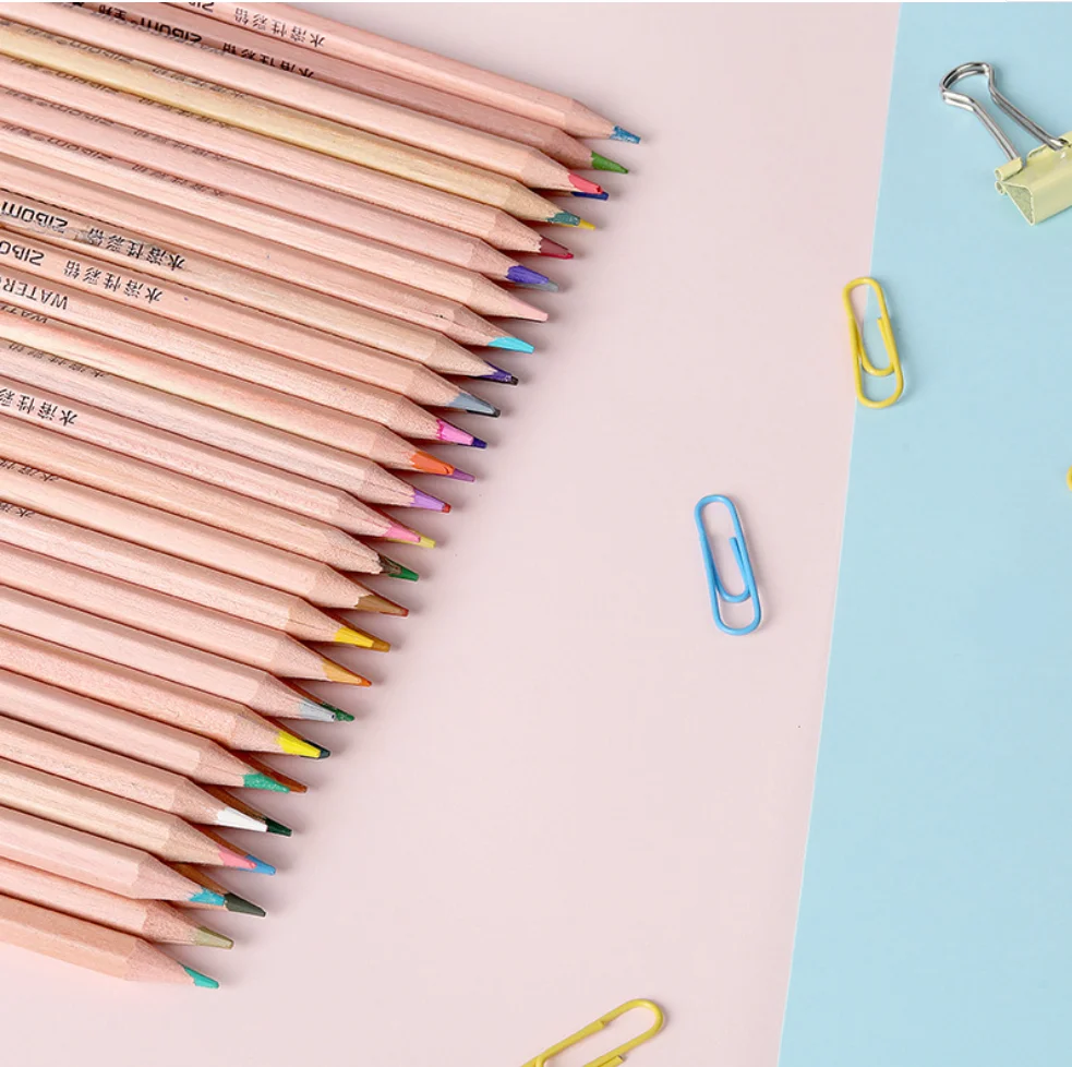 36/48 color Log environmental protection 36 48 water soluble pencil iron box set painting special pen | Канцтовары для офиса и
