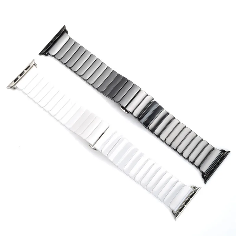 

Ceramic Watch Strap for Apple Watch 6 5 4 3 2 band 44mm 42mm Correa Buckle Bracelet Ceramic Watchband iWatch series 40mm 38mm