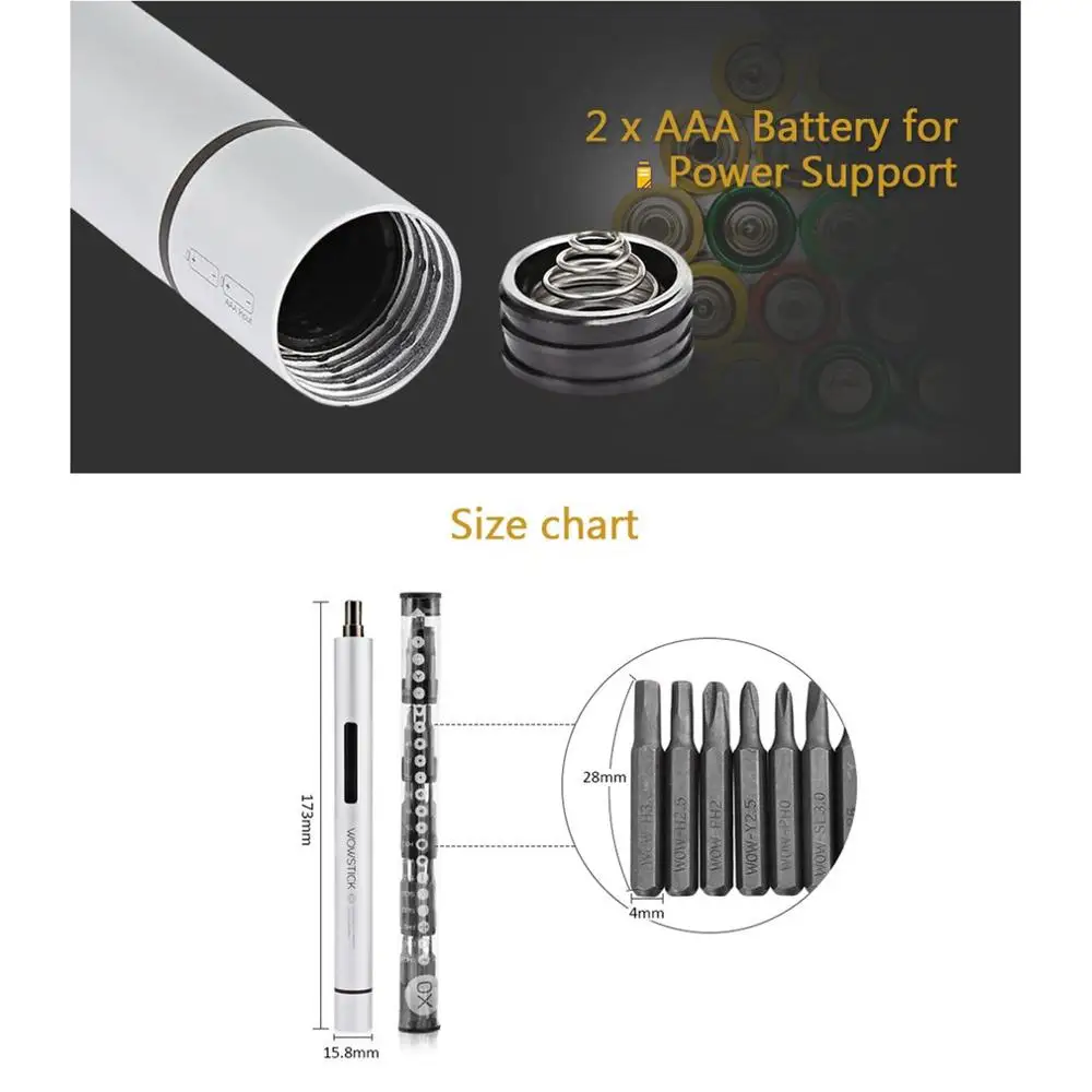 

Xiaomi Mijia Wowstick 1F Pro Ultraprecise Screwdriver Kit Mini Ultraprecise USB Charging Electric Turn Screw Pocket Tool Box