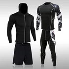 Топ, мужское термобелье, комплекты, компрессионные кальсоны, спортивные костюмы, колготки, одежда для тренажерного зала, фитнеса, быстросохнущие баскетбольные колготки, комплект