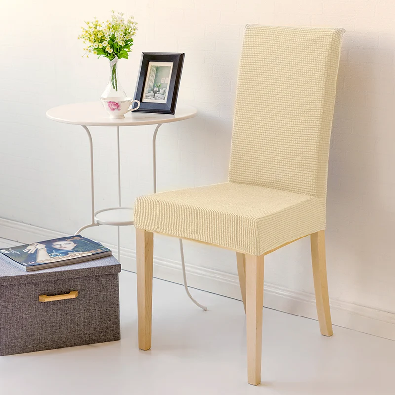 Плюшевые эластичные съемные сплошной цвет спандекс чехлы на кресла стрейч