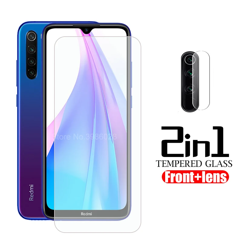 Защитное стекло 2 в 1 для xiaomi redmi note 8 T закаленное t t8 xiomi защитная пленка объектива