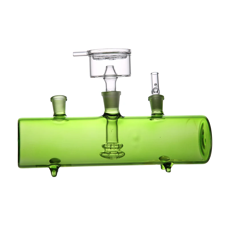 Desk Design Green Tank Glass Hookah Shisha Narguile Nargile Smoking Water Pipe Factory Wholesale Drop Shipping India |