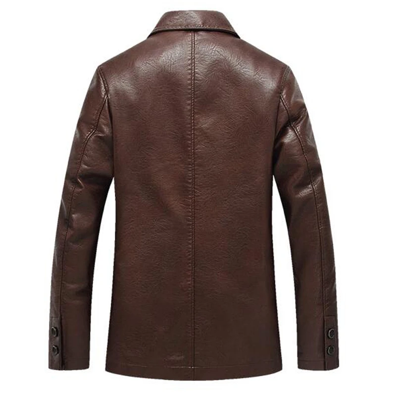 

Leather Jacket Men Soft PU Leather Jacket Male Business Casual Coats Man Jaqueta Masculinas Inverno Couro Plus Size 4XL