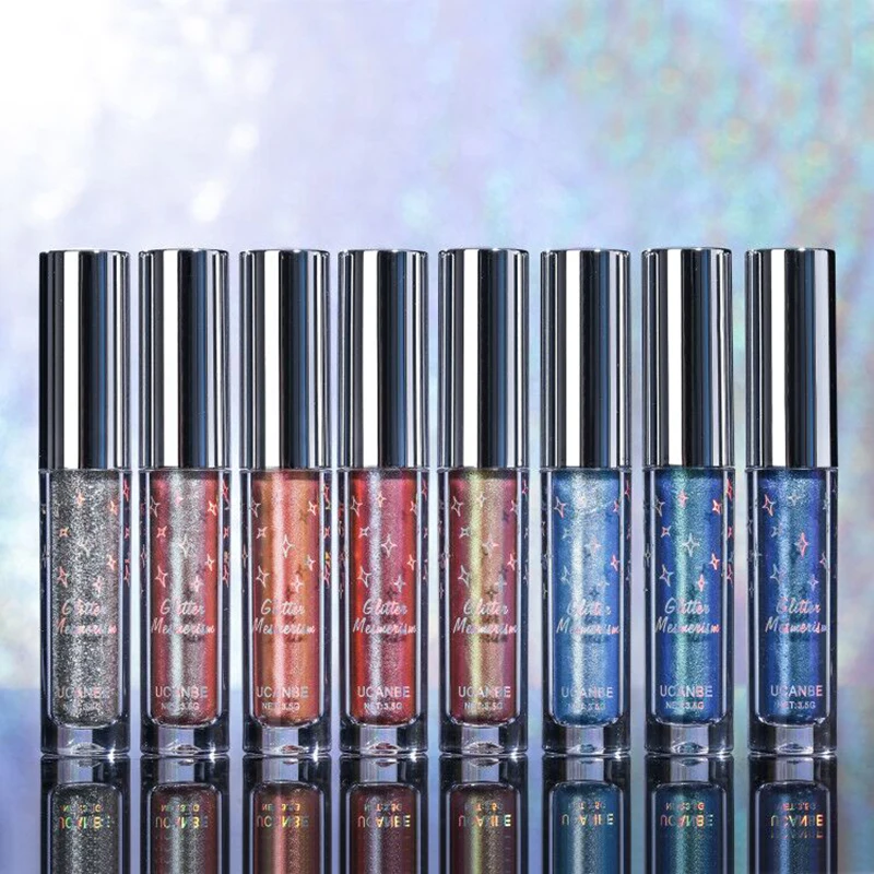 Ucanbe блестящие жидкие тени для век металлическое мерцание макияж