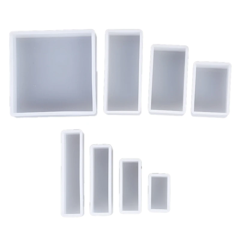

1 PCS Rectangle Translucent Silicone Mold For Jewelry Making Tool Moulds UV Epoxy Resin Decorative Craft