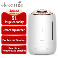 deerma f600 household air humidifier air purifying mist maker timing with intelligent touch screen adjustable fog quantity