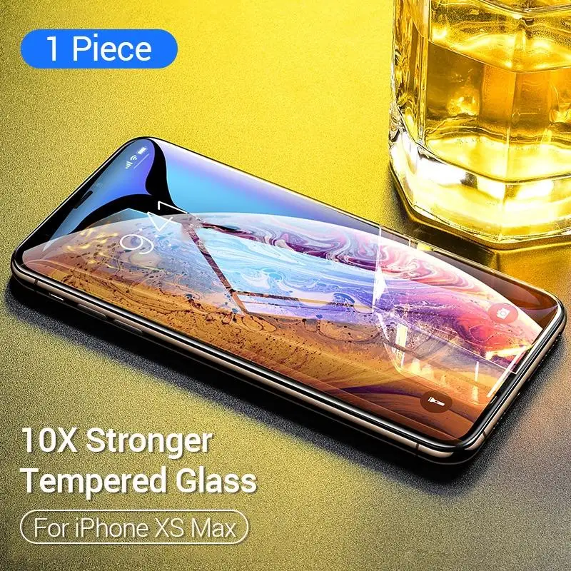 DIVI [2-Pack] Защита экрана закаленное стекло для iPhone Xs Max Xr X XS полное покрытие IP Xsmax ipone защитное стекло Защита R - Цвет: For iPhone XS MAX