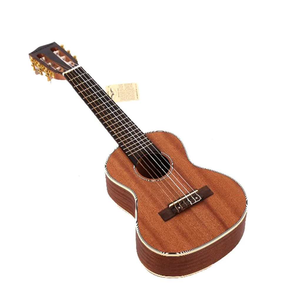 30 дюймов Мини электрическая гитара Музыкальные инструменты Полный Sapele Ретро Закрытая ручка Гавайские гитары 4 струны бас гитара ra UB-113