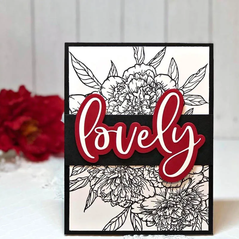 Слова прекрасные металлические режущие штампы для скрапбукинга и бумажных