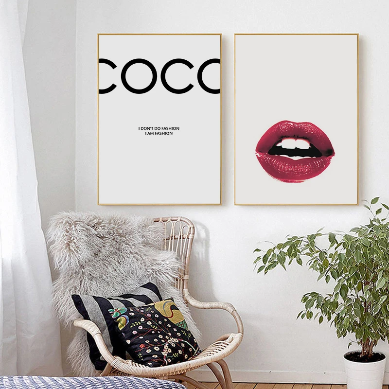 Текстовые цитаты парусиновый постер черно белая Настенная картина с принтом губ