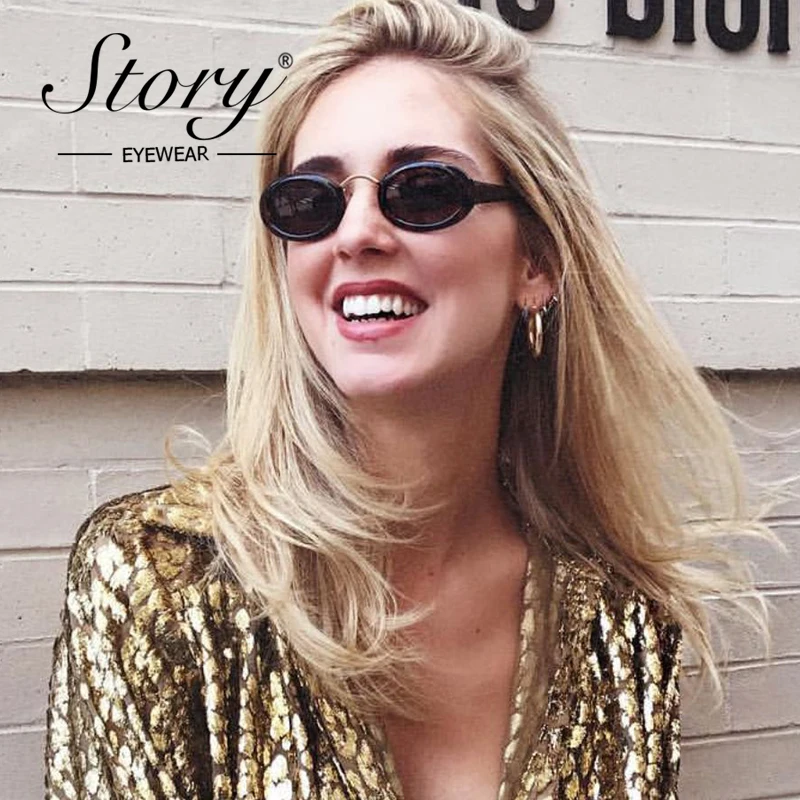 Очки солнцезащитные овальные в стиле ретро для мужчин и женщин небольшие