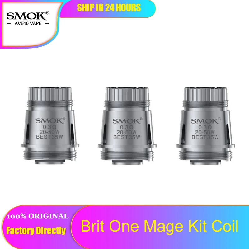 3 шт./лот 100% оригинальные электронные катушки для сигарет Smok brit mage один комплект