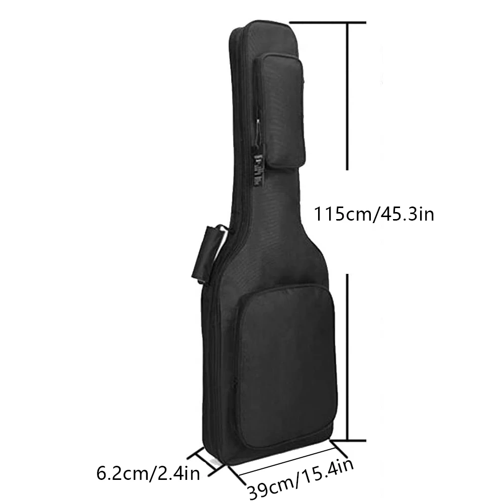 

40/41 Inch 600D Oxford Fabric Electric Bass Gig Bag Waterproof Backpack 0.3 Inch Sponge Padding Double Shoulder Straps Soft