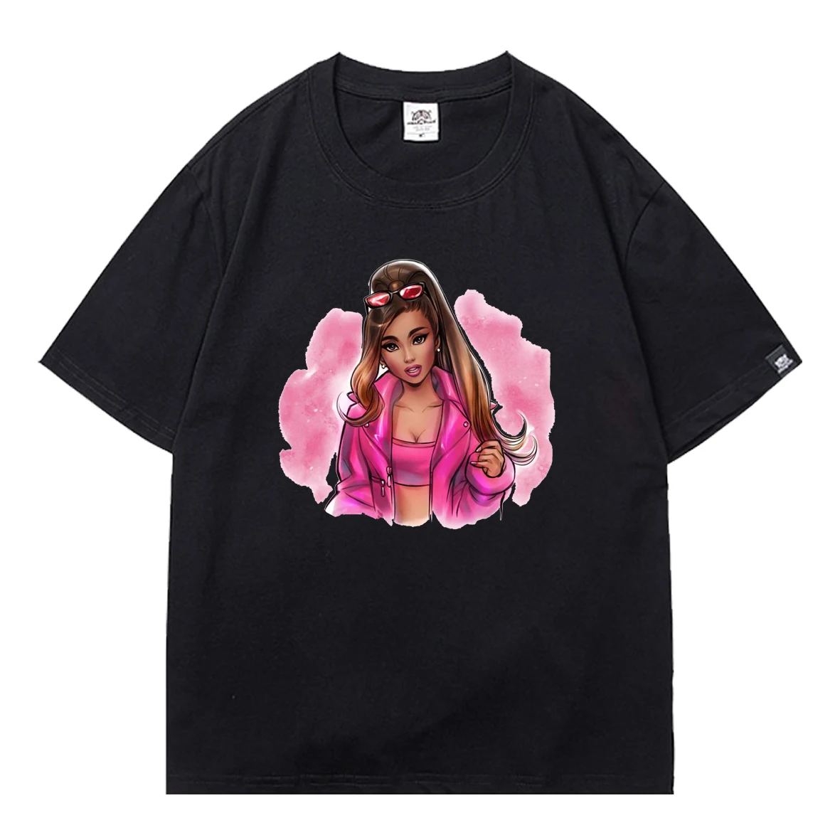 

Ariana Grande Men Anime T-shirt Fun High Street 2021 Summer Short Sleeve Tee Streetwear Tops Loose Man Oversized T-shirt T-shirt