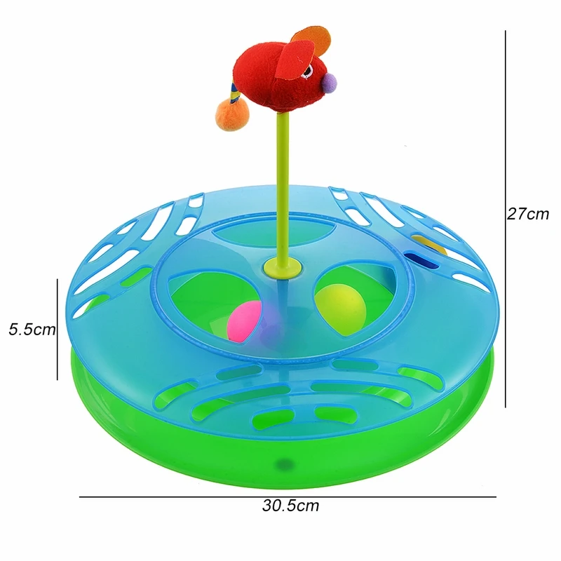 Милый 1 шт мяч и трек интерактивная игрушка для котенка интеллект диск кошка