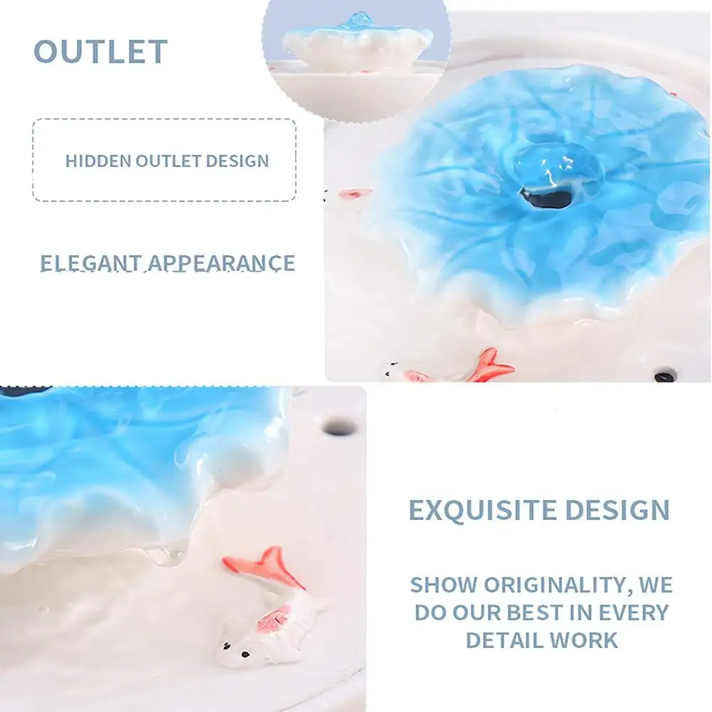 

1,2L Ceramic Pet Water Fountain Automatic Cat Water Fountain Dog Drinking Fountains Bowl for Cats Dogs