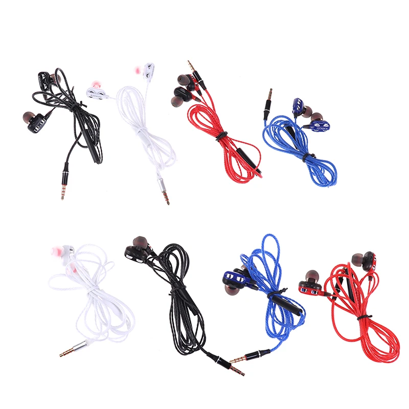 Спортивные наушники с двумя драйверами 4 единицы тяжелый бас HiFi музыкальный