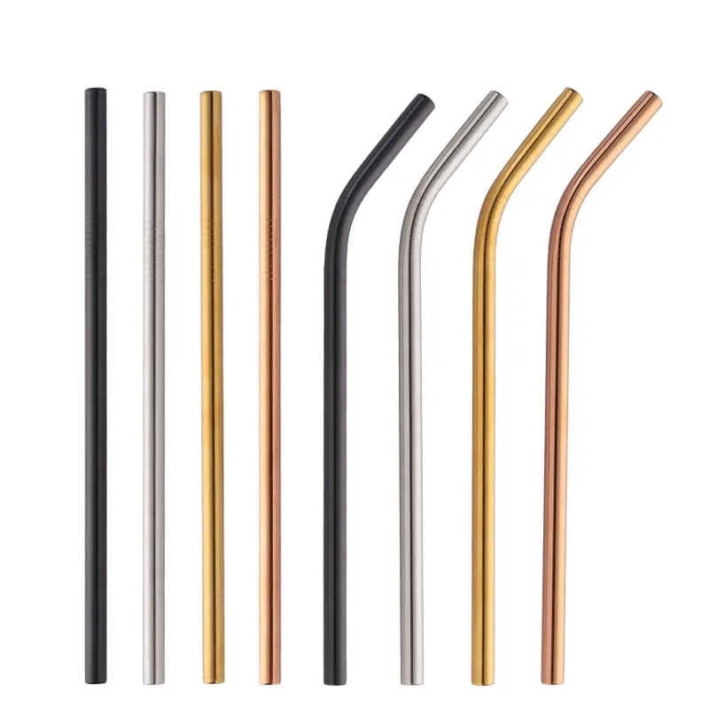 8 шт нержавеющая сталь соломинкой многоразовые сок металлический Соломки с