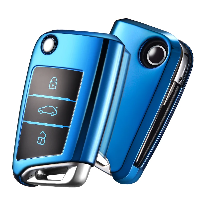 Чехол для автомобильного ключа из ТПУ защитный чехол Держатель Volkswagen VW tiguan L Teramont