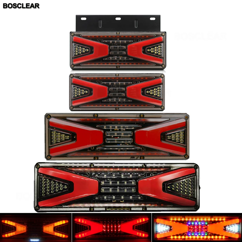 

2X 24V Truck LED Rear Tail Light trailer Warning Lights Rear Taillight stop lorry bus brake reverse turn indicator external lamp