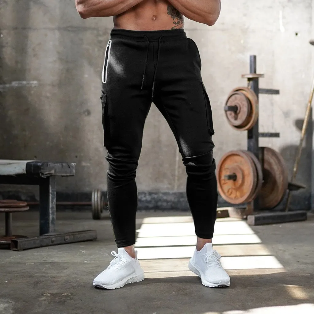 Men Sports Jogging Multi-pocket Camouflage Bodybuilding Long Pants Trousers Sweatpants joggers pantalon homme streetwear hip hop | Мужская