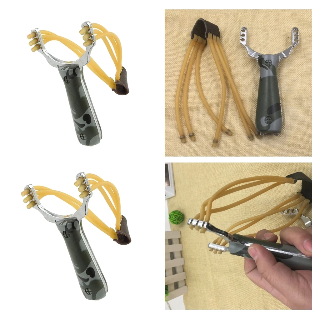 2pc Outdoor Slingshot Wooden Handle High Velocity Game Playing Tools Camo | Спорт и развлечения