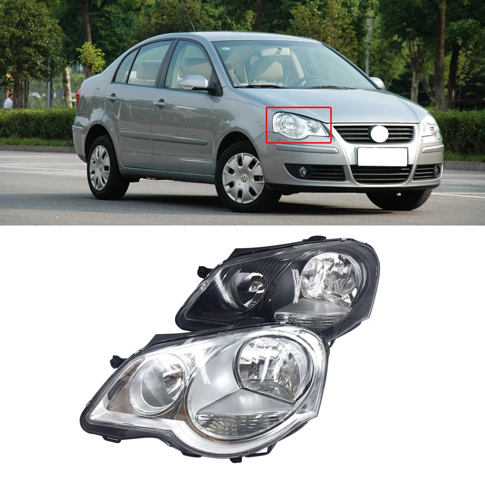 Capqx 1 шт. для поло 2006 2007 2008 2009 2010 Передняя передняя фара для вождения фары фара черный/белый цвет фона